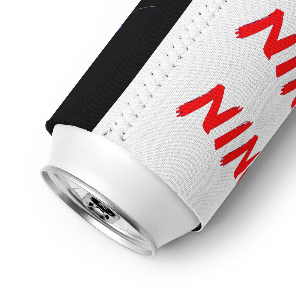 Solana Crest Ronin Can Cooler: Solana logo over a gold kabuto crest and gold $RONIN