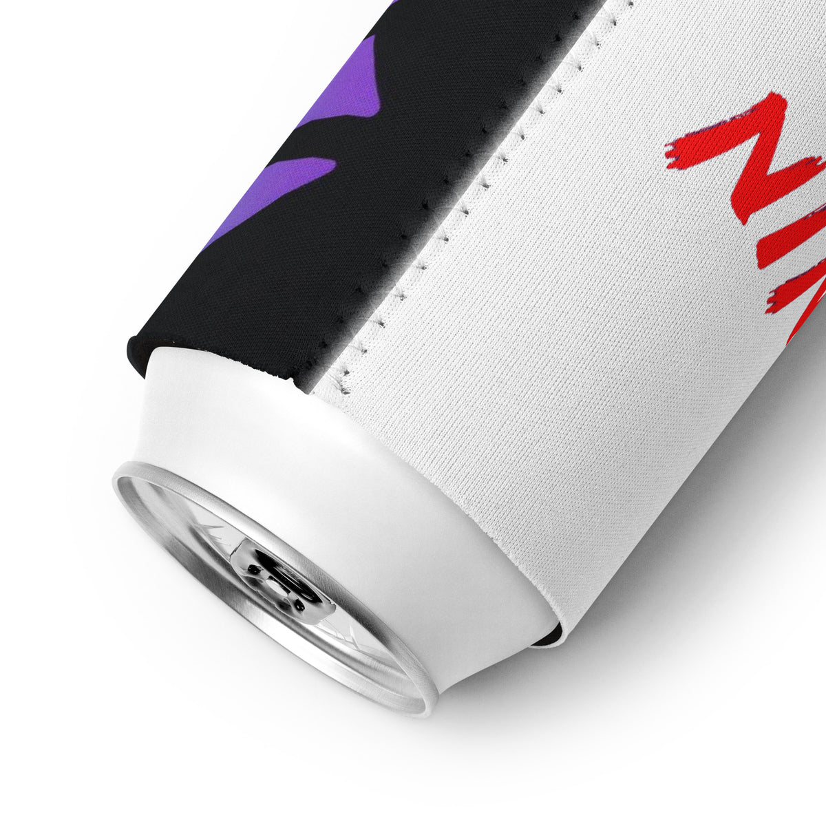 Solana Crest Ronin Can Cooler: Solana logo over a gold kabuto crest and gold $RONIN