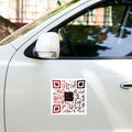 Ronin QR Code Vinyl Decal 8″ × 10″: red and white RONIN QR code decal with samurai emblem