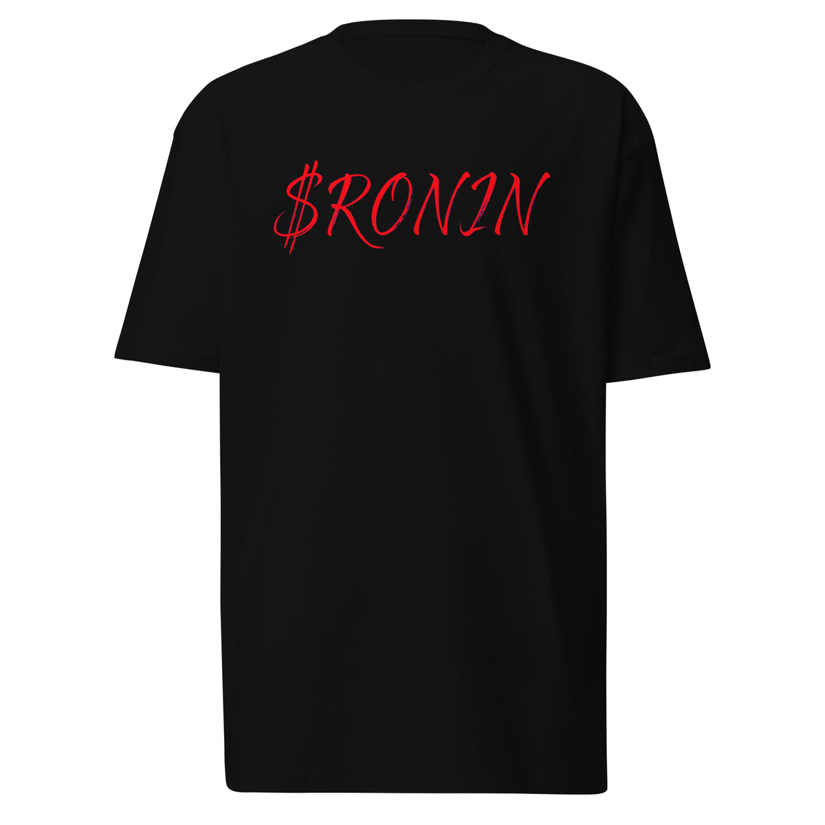 Ink Heart Ronin Clan Tee, black front: red script $RONIN on the chest
