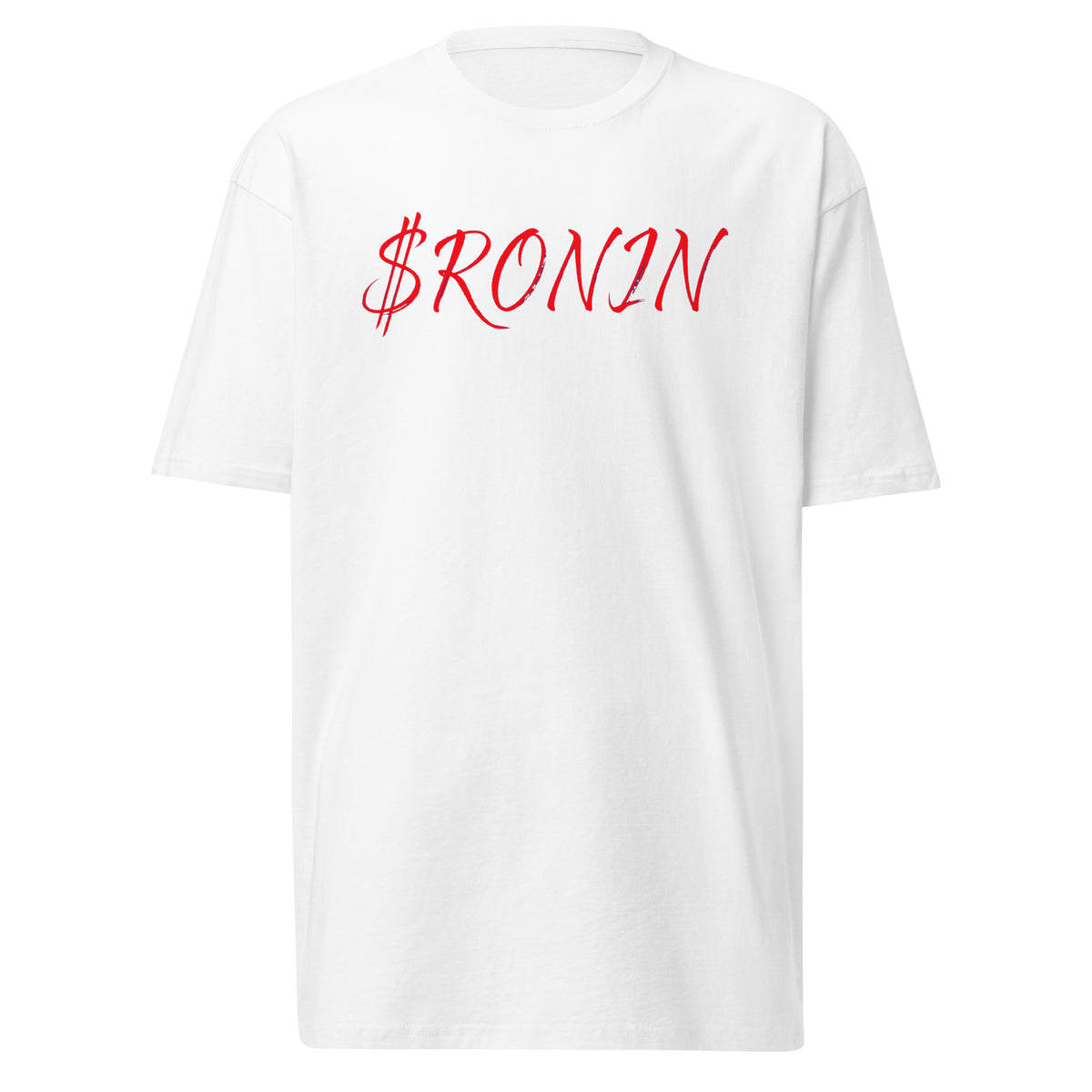 Ink Heart Ronin Clan Tee, white front: red script $RONIN on the chest