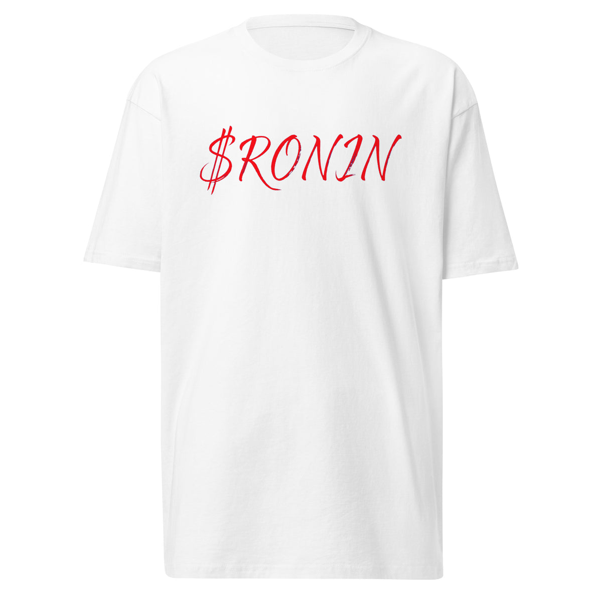 Royal Crest Ronin Clan Tee, white front: red script $RONIN on the chest