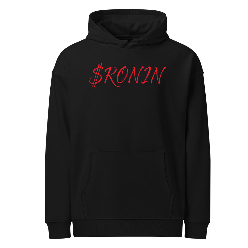 Royal Crest Ronin Clan Hoodie, black front: red script $RONIN across the chest