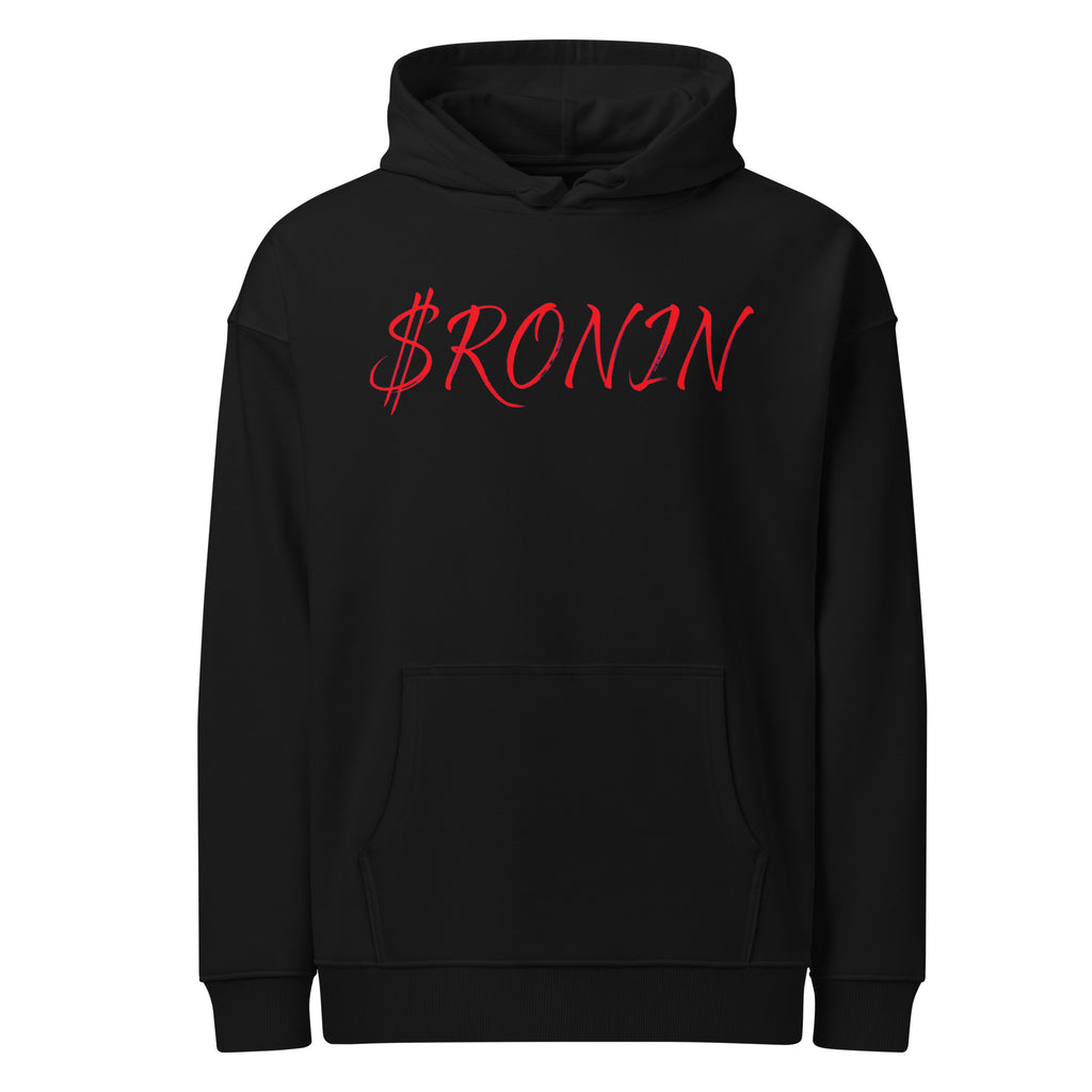 Ink Heart Ronin Clan Hoodie, black front: red script $RONIN across the chest