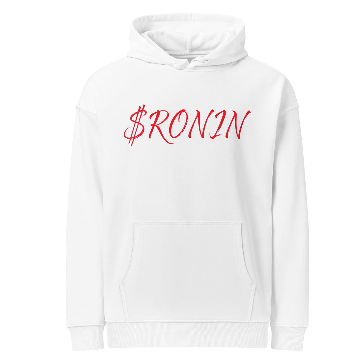 Sworn Brothers Ronin Hoodie, white front: red script $RONIN across the chest